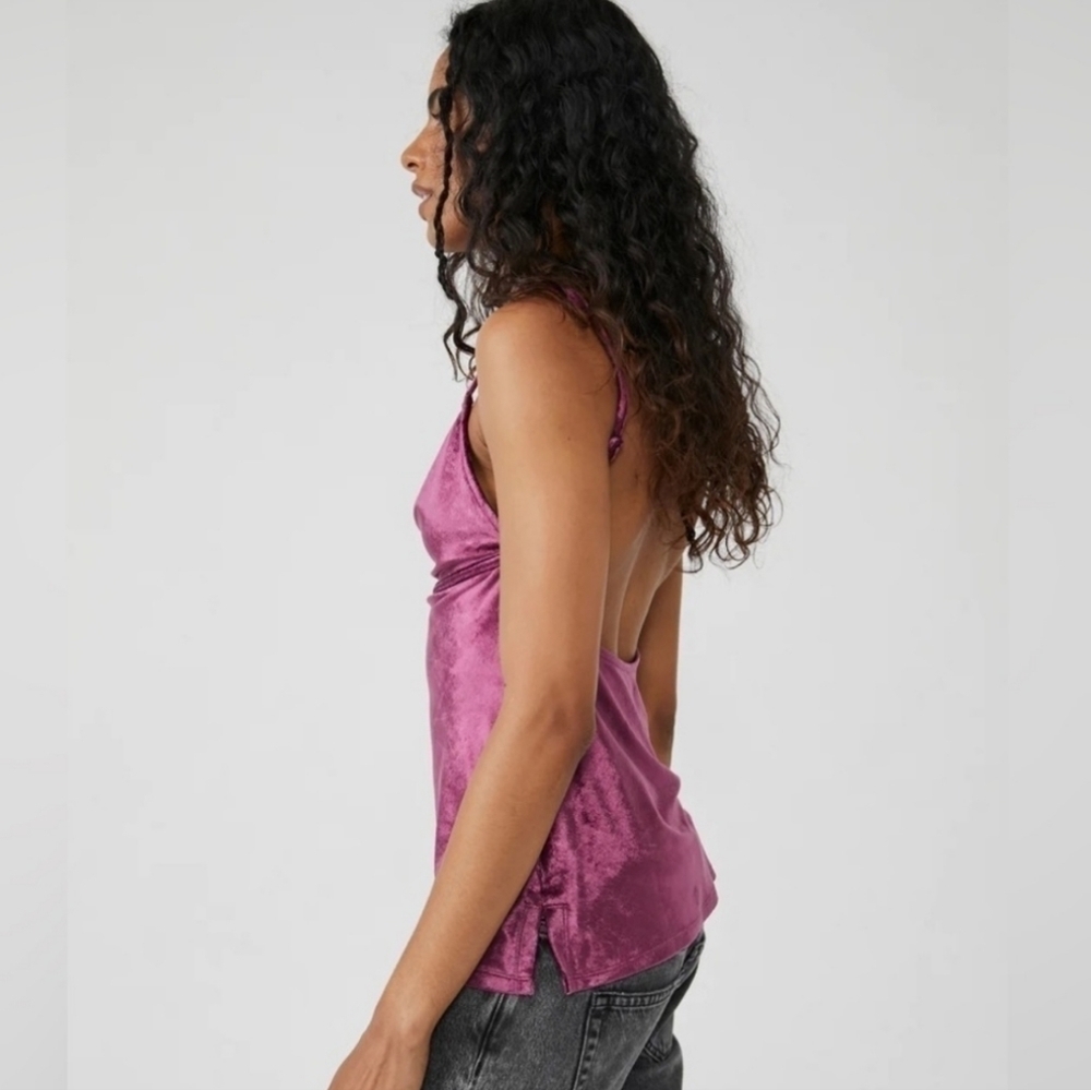 Free People Intimately All Night Velvet Tunic in Fig Jam•S - Picture 3 of 10
